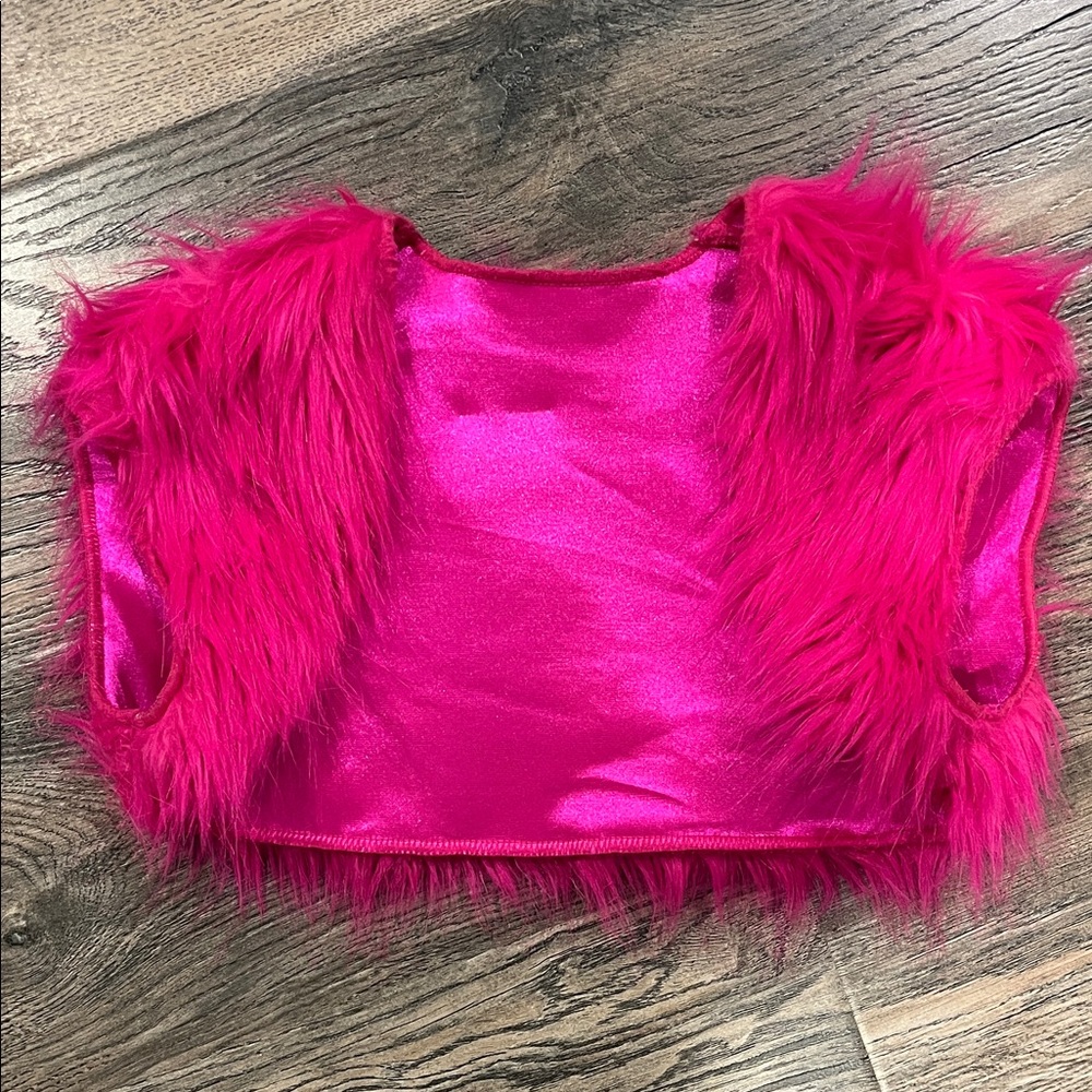 Weissman Hot Pink Faux Fur Vest